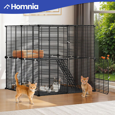 Cat Catio 2 Tier 28'' Ferret Cage Small Puppy Dog Playpen Waterproof Metal