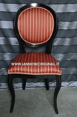 SEDIA CLASSICA  LACCATO NERO  SOGGIORNO VARI COLORI E VARIE STOFFE