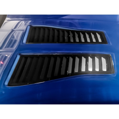 Pair Steel Vented Heat Extractor Hood Louvers For Camaro Z28 IROC-Z IROC 85-90