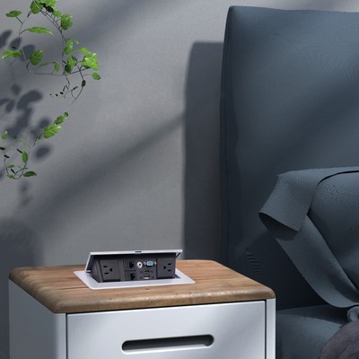 110V Table Pop Up Outlet Socket with USB Network Connection Box Desktop HDMI USA