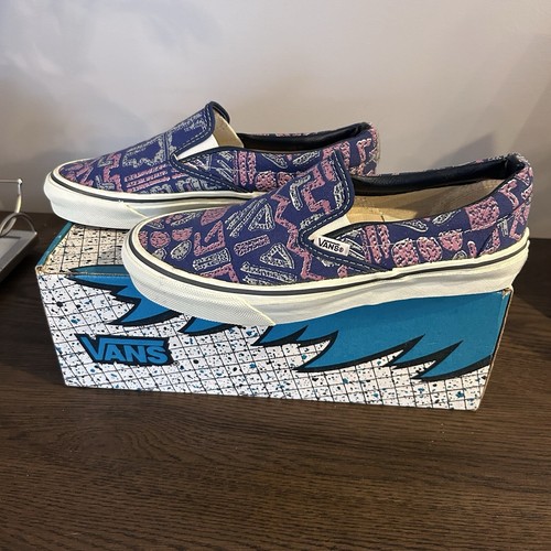 Vintage Vans Circa 1990 Style #98 Slip On Shoes Print Men's