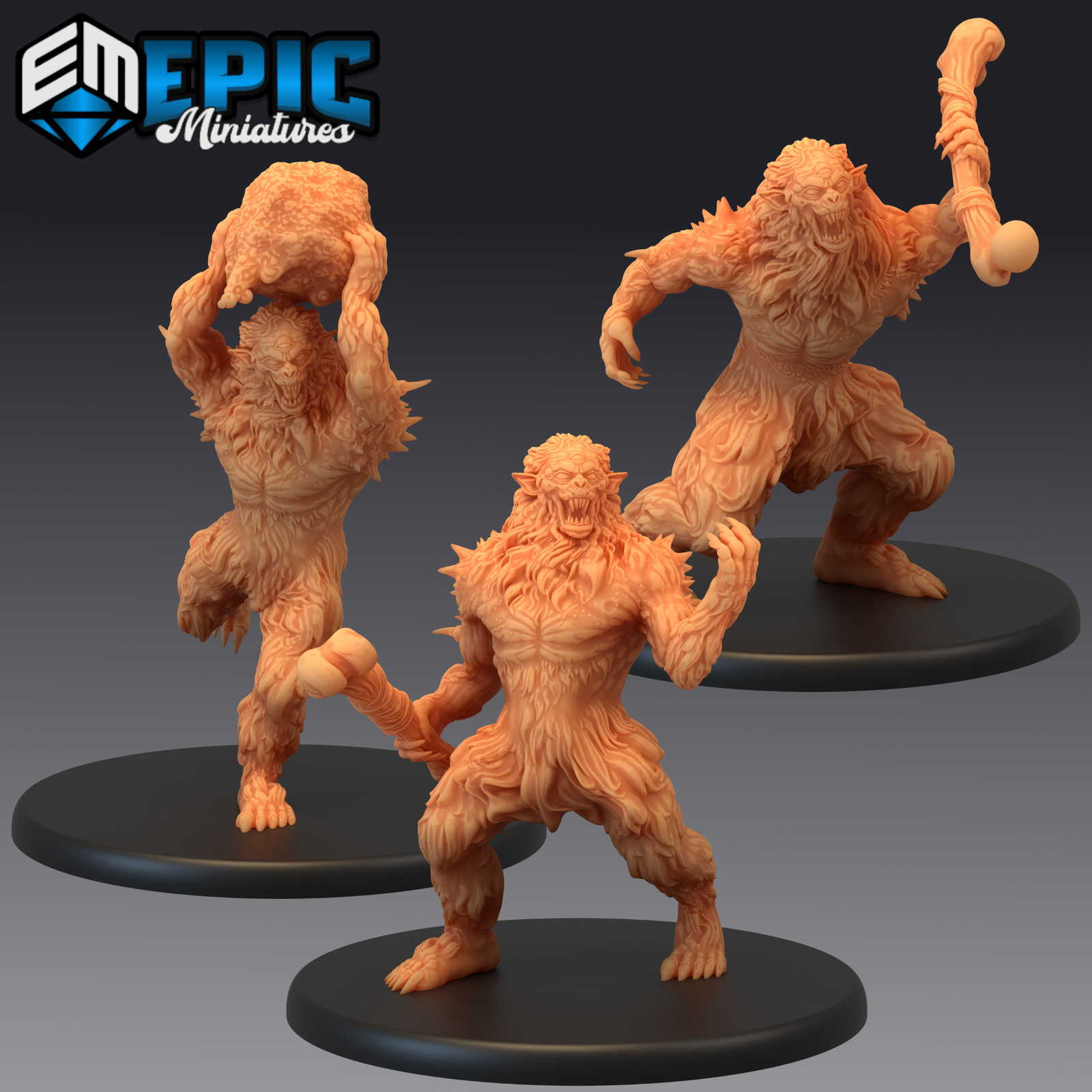 Burrowing Troll, Dungeons and Dragons Miniatures, D&D, Epic Miniatures, Fantasy