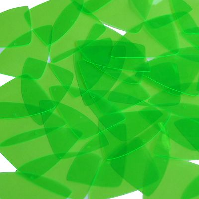 Fishscale Vinyl Shape 1.5'' Green Go Go Fluorescent Edge Glow