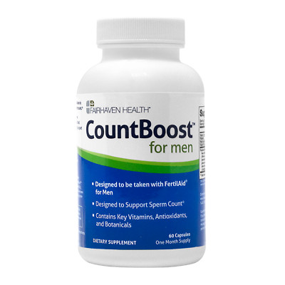 Fairhaven Health CountBoost Fertility Supplement Sperm Count Capsule for Men x60
