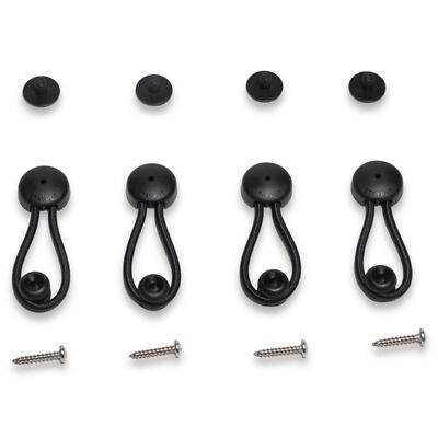 Stayput Fasteners 6 5/8'' Standard Size Black Bungee Shock Cord & Fastener for