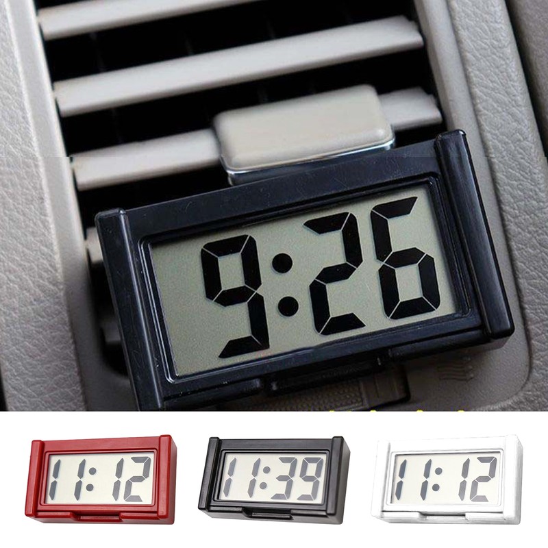 Mini Digital Clock Large Screen Car Clock Dashboard Self Adhesive Mini Clock