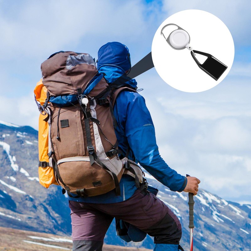 2pcs Lighter Clip Retractable Lighter Belt Lighter Leashes Keychain for Hiking