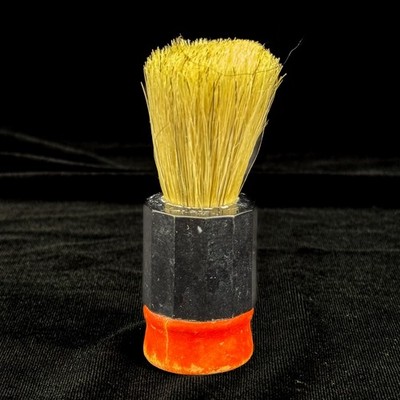 Vtg Shaving Brush Bakelite Catalin & Red Wood Handle Boar Bristle 3.5” Scarce