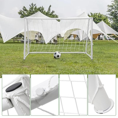 6 x 4' Portable Soccer Goal Net Steel Post Frame Backyard Football Training Set