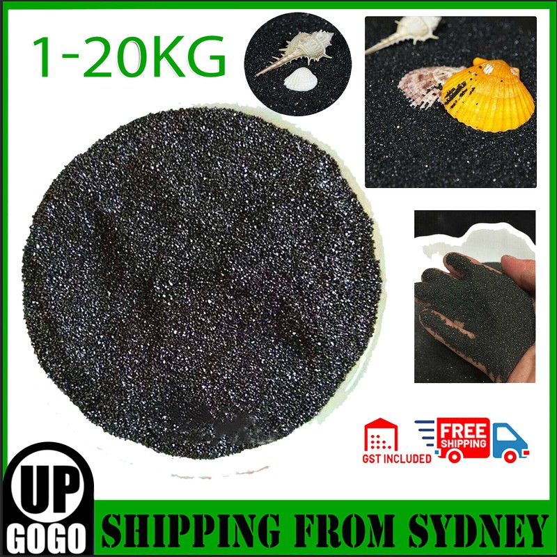Up To 20kg Fine Black Sand Substrate Aquascape Freshwater Aquarium Tank Sands Au