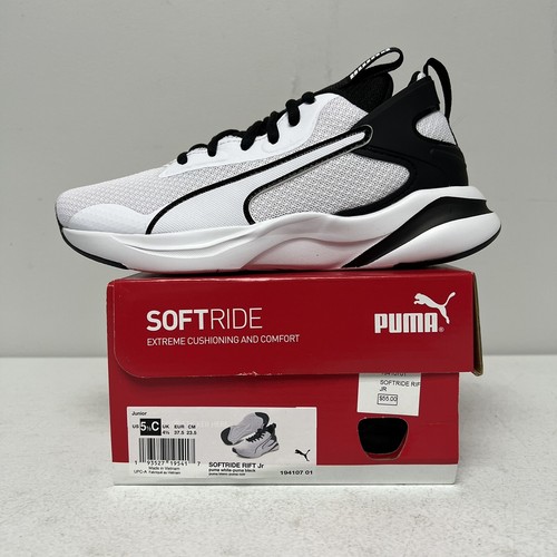 

Кроссовки Puma Softride Rift Youth Размер 5,5 лет Кроссовки для бега Белые спортивные кроссовки, Белый, PUMA Softride Rift