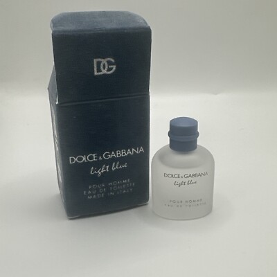 Dolce&Gabbana Light Blue Pour Homme EDT Eau De Toilette MINI Splash 4.5ml 0.15oz