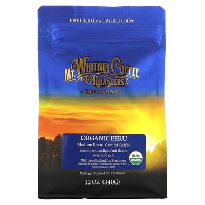 Organic Peru, Молотый кофе, средней обжарки, 12 унций (340 г)