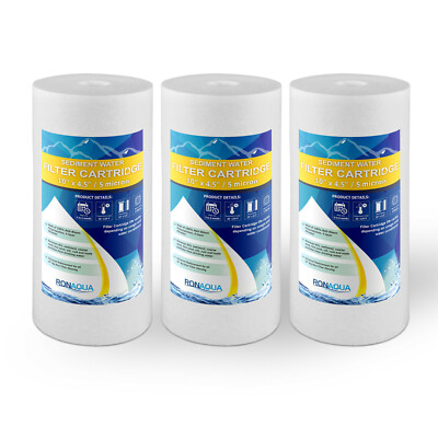 3-PACK of Big Blue 10 x4.5  5 Micron Sediment Water Filters