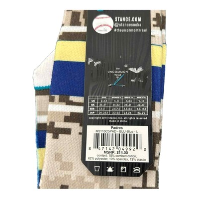 Stance San Diego Padres Socks L/XL