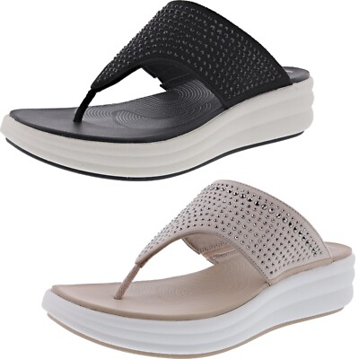 CLARKS WOMEN S DRIFT JAUNT WEDGE SANDALS eBay