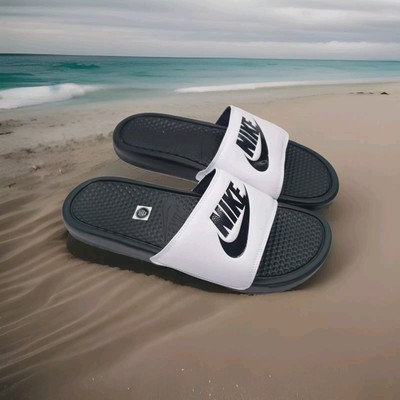 343880 - 100 Men's Nike Benassi JDI White/Black-Black New With Box Size 13