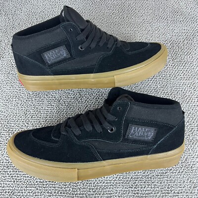 Vans Skate Half Cab Black Gum PopCush Skate Shoes Sneakers Men's Size 9.5