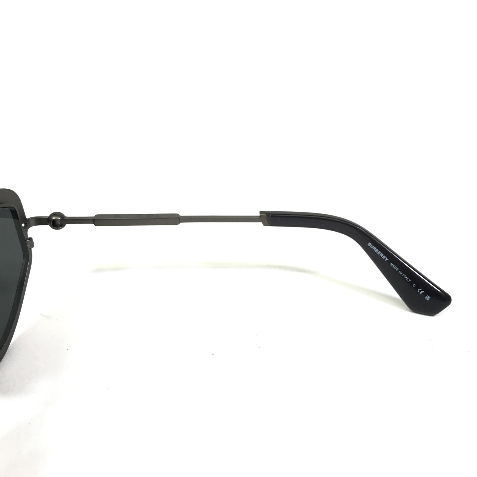 Pre-owned Burberry Sunglasses B3150 1316/87 Matte Gray Abstract Aviators With Gray Lenses