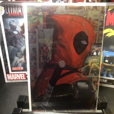 Deadpool Metal Art Book Collage  - Kyle Willis signed - Limited to 9 - 4/9