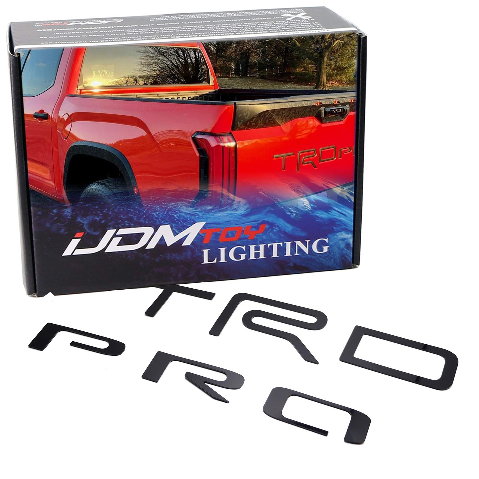 Black 3D Raised Trunk Tailgate Letter Inserts For 2022-up Tundra TRD Pro ONLY
