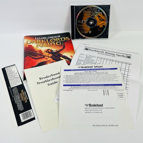 Warlords III Darklords Rising PC CD-ROM Windows Rare Big Box