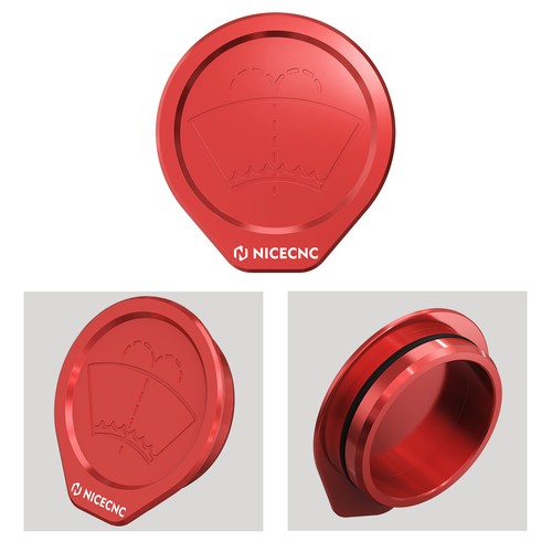 NICECNC Billet Aluminum Washer Fluid Reservoir Cap Red 61667264145 For BMW E46