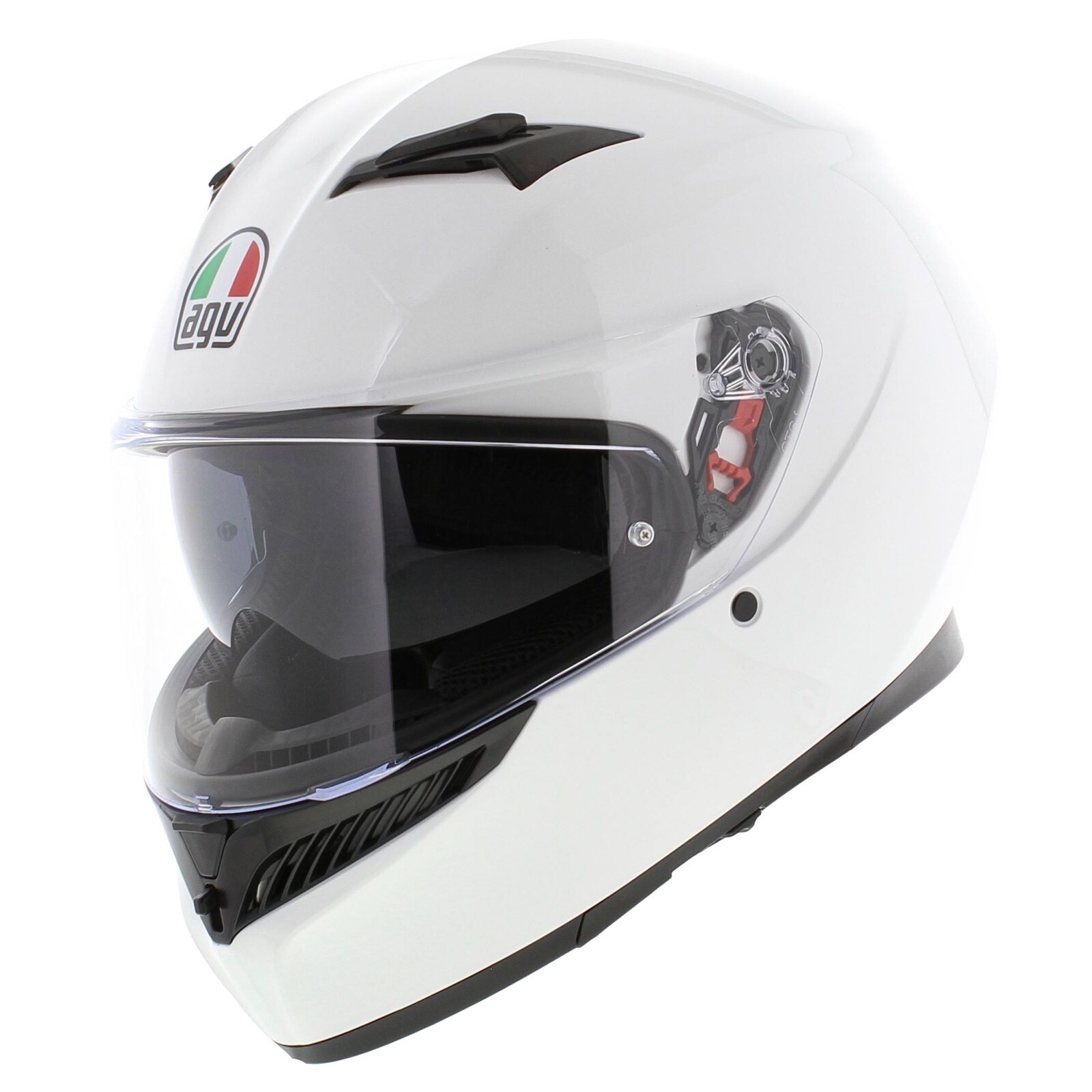 AGV K3 Solid Gloss White, Motorcycle Helmet, Pinlock