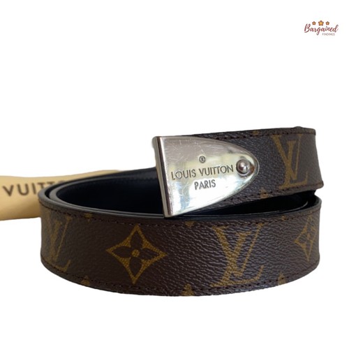 Authentic Louis Vuitton Brown Monogram Canvas Leather Buckle