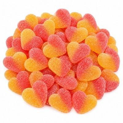 Peachy Hearts Sour Gummy Candy | Bag of Gummies | Bulk Candy