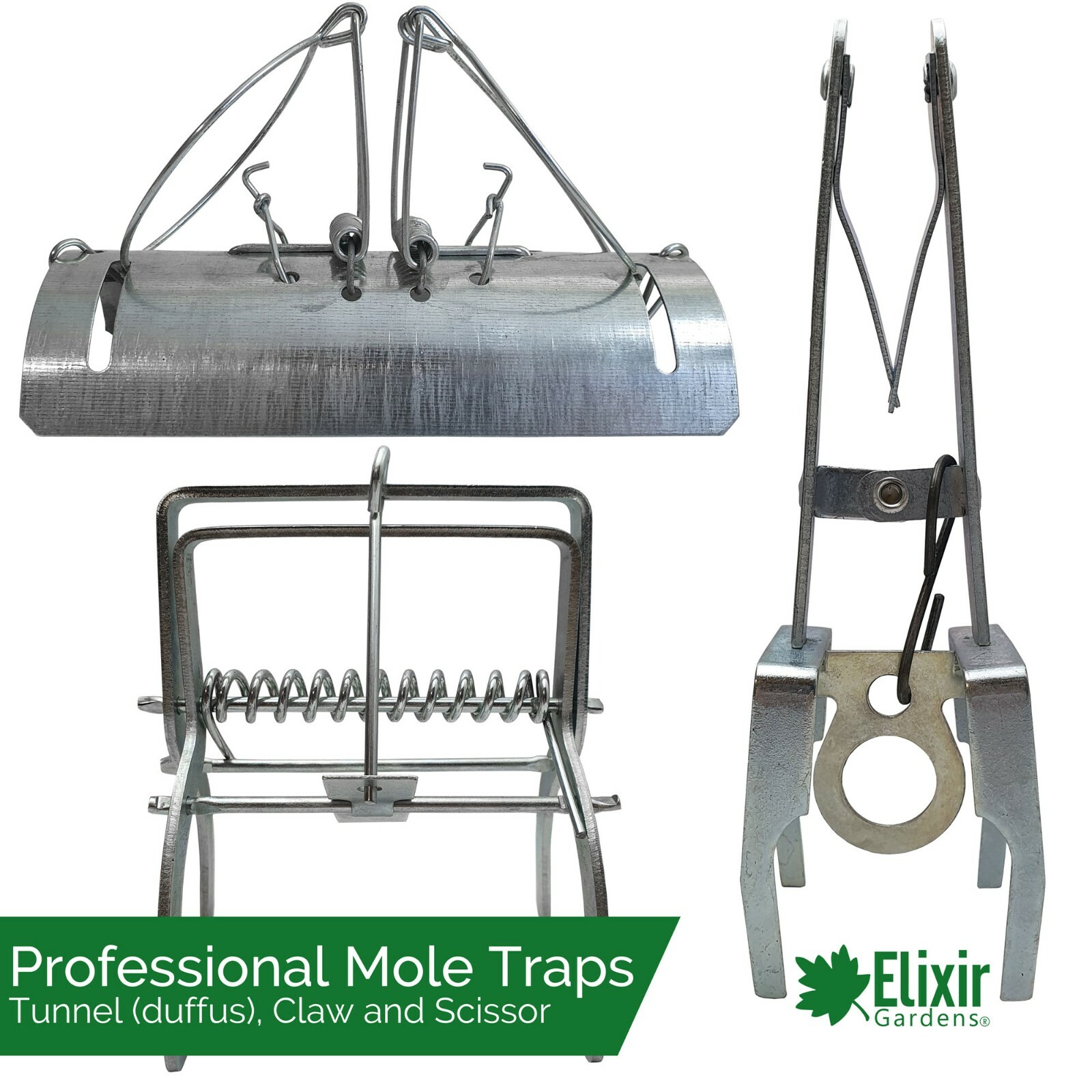 Mole Traps Tunnel/Scissor/Claw/Duffus Professional Quality & Heavy