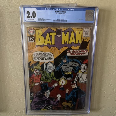 Batman #152 CGC 2.0 DC Comic 12/62 1st False-Face Society & Joker app.