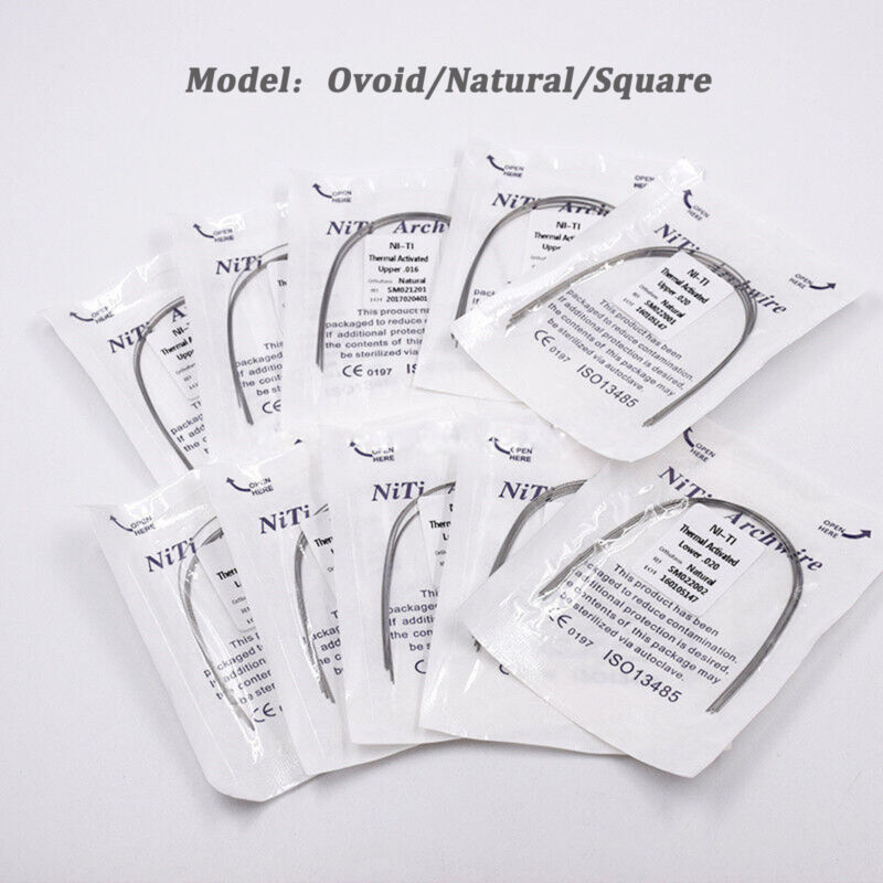 Dental Orthodontic Niti Thermal Activated Round Arch Wire Ovoid/ Natural/ Square