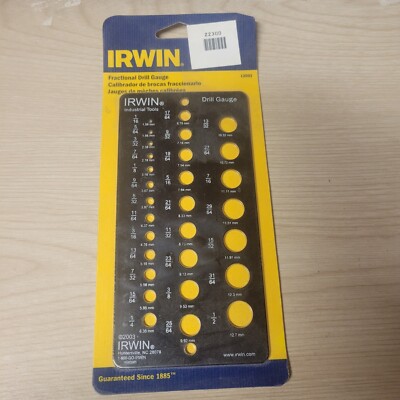 IRWIN 12092 Fractional Drill Bit Gauge 1/16-1/2