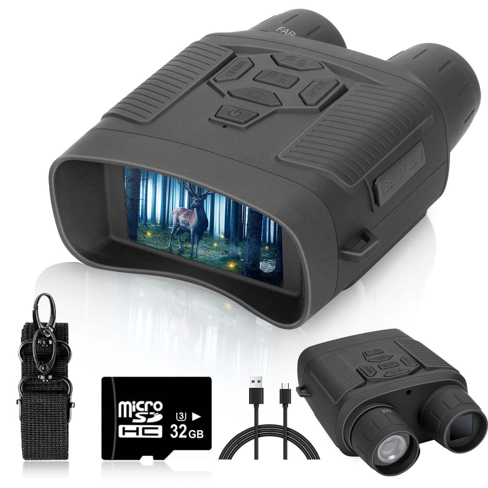 Goggles Binoculars For Total Darkness 36mp 4k Video Camera+3