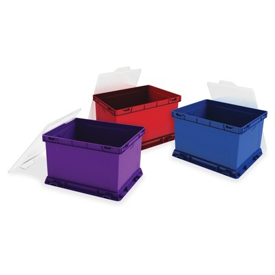 Storex 3 Piece Cube Storage Bins - Stackable - Plastic - Assorted Bright - For