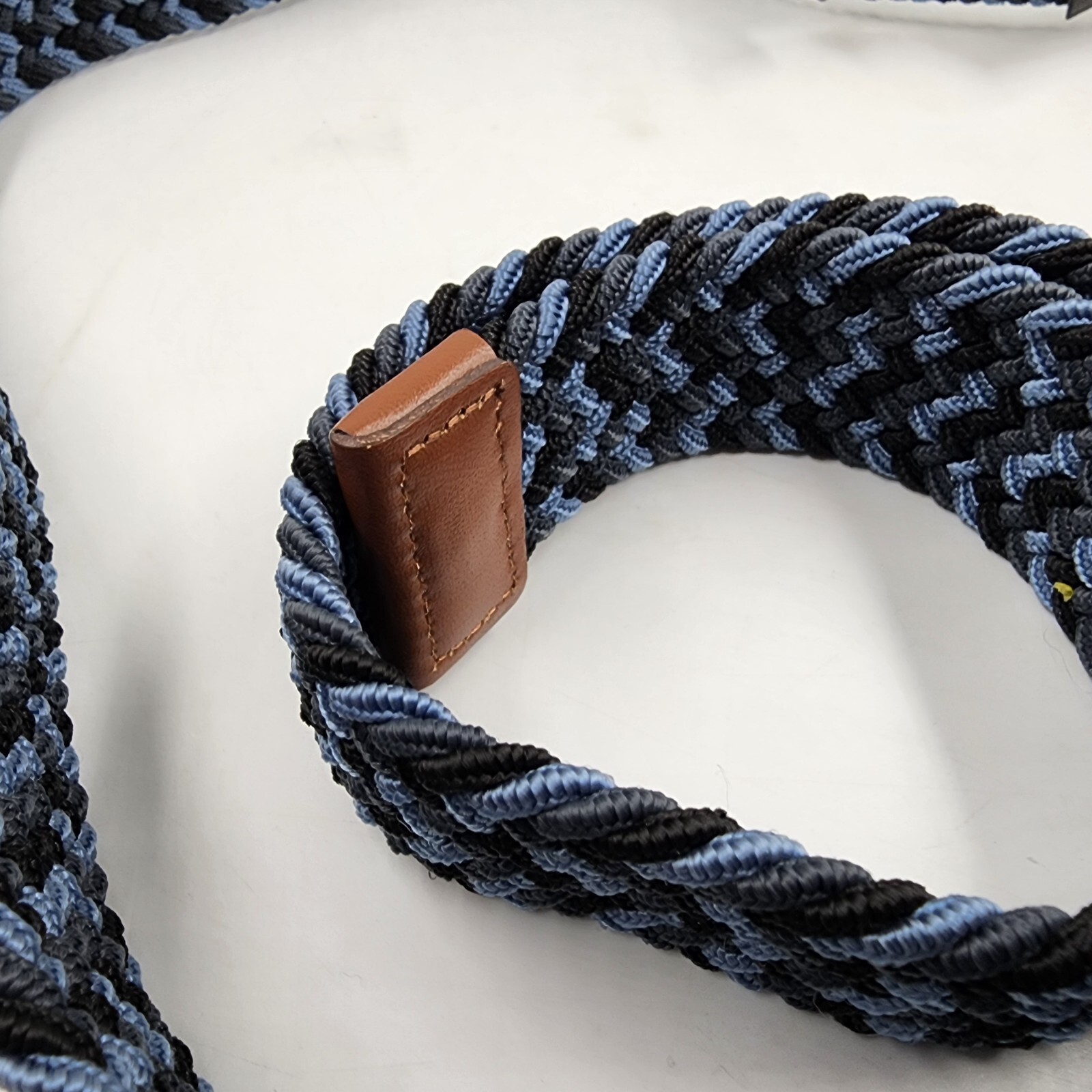 The Men's Store at Bloomingdales Stretch Webbing Belt 40 Blue Multi Single-Prong - Picture 13 of 17
