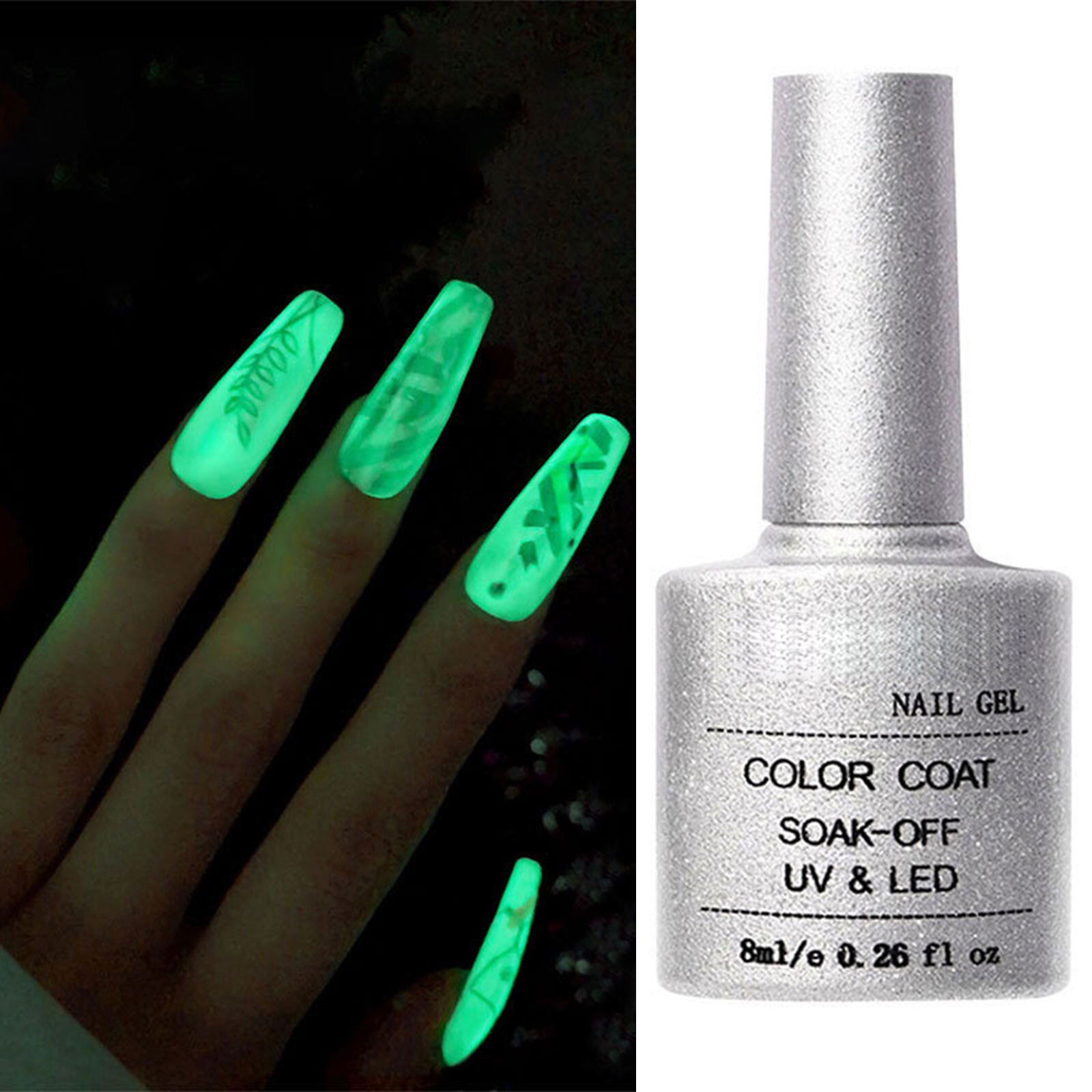 Glow In The Dark Nail Gel Top Coat Set Glow In The Dark Nail Gel Top Coat