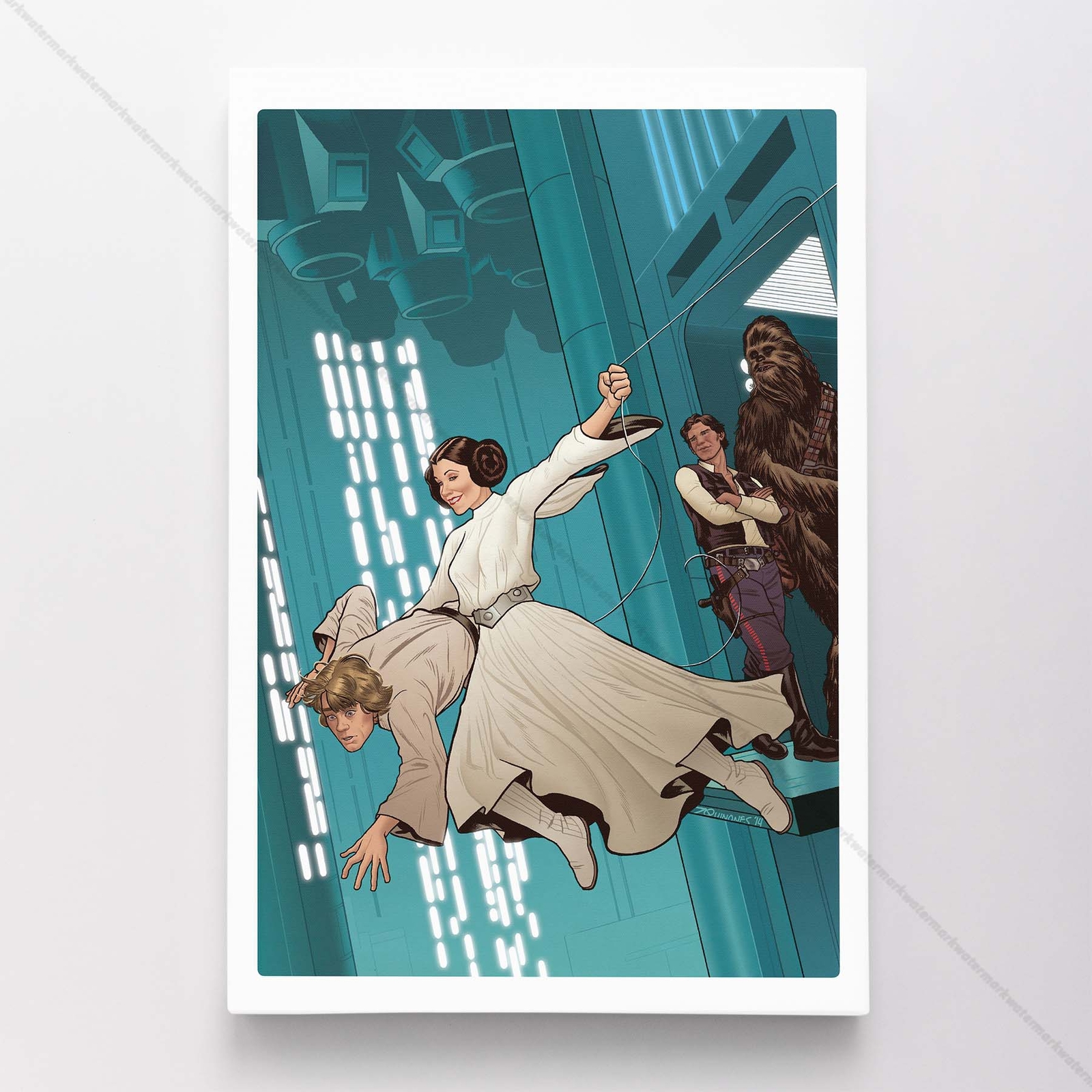 Princess Leia Star Wars Poster Canvas Movie Comic Art Print #113