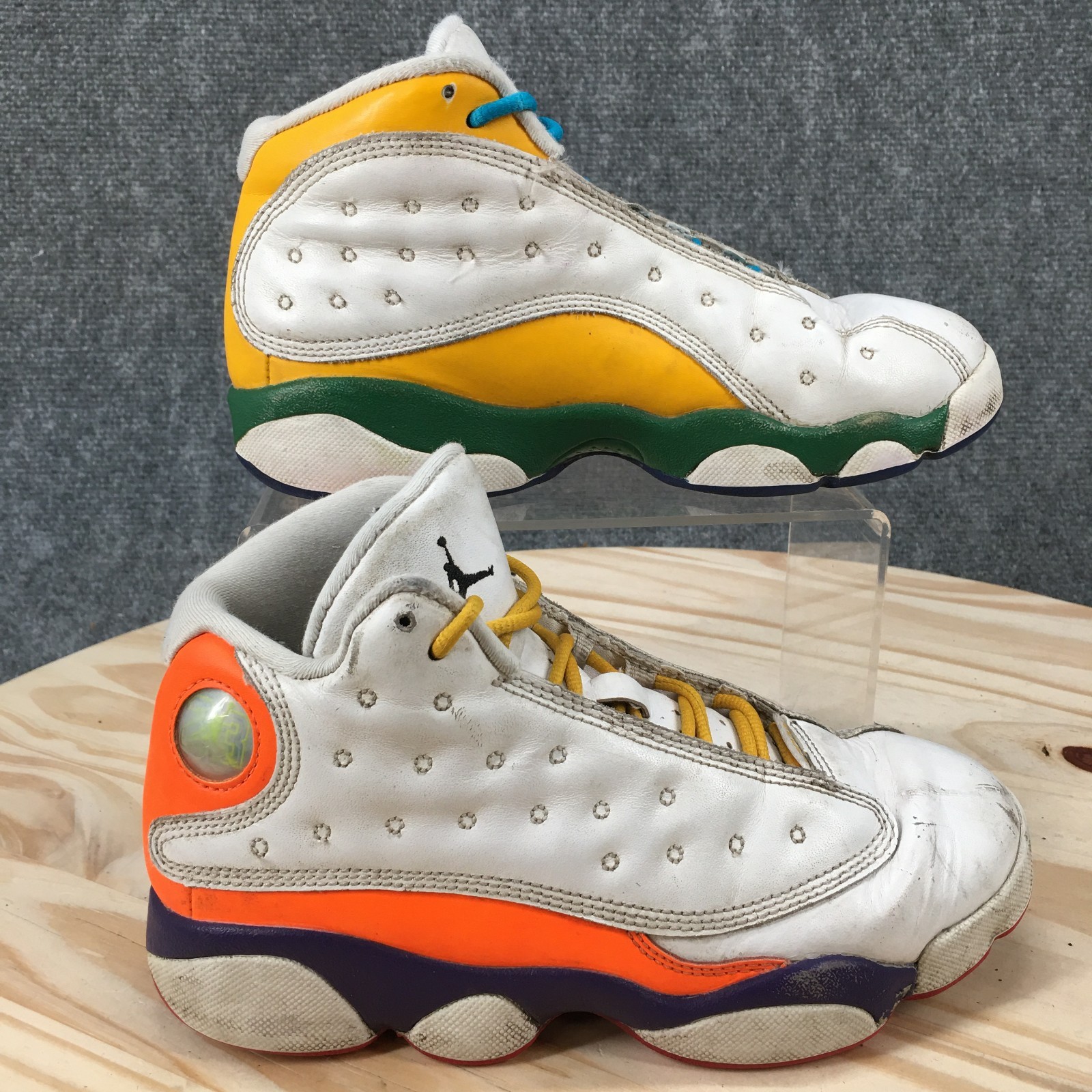 シューズ(男性用) Jordan13 Nike Air Jordan 13 Retro Boys 3Y White Multicolor Basketball