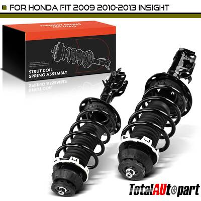 2x Complete Strut & Coil Spring Assembly for Honda Fit 09-13 Insight 10-14 Front