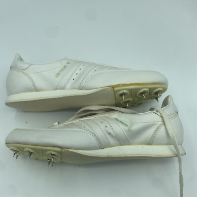 NOS Meteor Vintage Adidas Track Running Spikes 3 Stripe Women Size 8