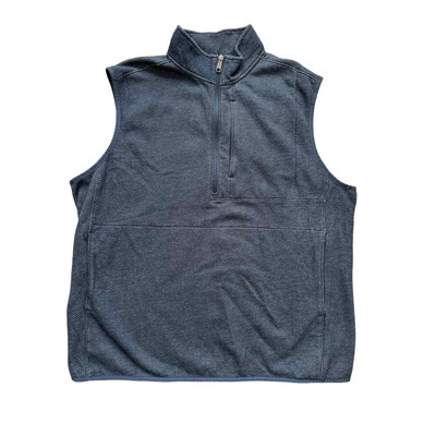 Duluth Trading Men's Half Zip Threshold Fleece Vest Navy Size XL Outdoor