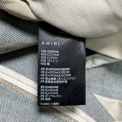 Pre-owned Amiri Mx1 Pink Ultrasuede Jeans Clay Indigo In Blue