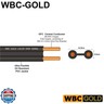 WORLDS BEST CABLES 12 Foot WBC-GOLD-LOCAP-SPKR-10 AWG - Low-Capacitance - Low-Inductance - High Purity OFC - Audiophile HiFi Speaker Cable Pair with Eminence Gold Banana (x2) and Spade (x2) Plugs