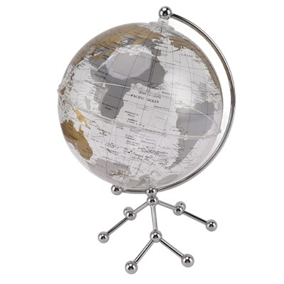 Illuminated Earth Globe Rotating World Globe With String Light For Home Deco