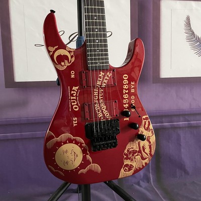 Custom Red Electric Guitar Hammett Moon&Star Inlay  KH-2 Kirk Ouija 6Strings
