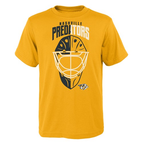Футболка Outerstuff Nashville Predators NHL Youth (4–20) с короткими рукавами и маской, золотистая