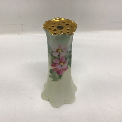 Vintage Hand Painted Ceramic Olive Flower Salt /& Pepper Shaker Set