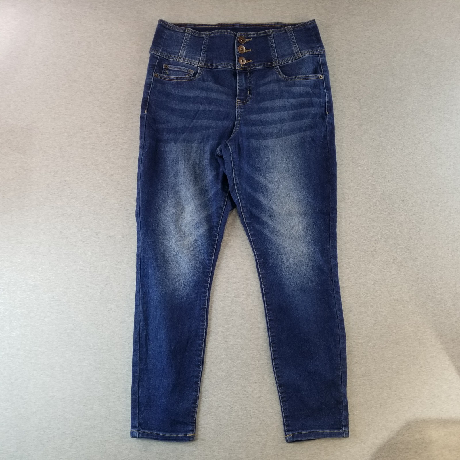 No Boundaries Jeans Women Sz 13 High Rise Sculpting Dark Wash Normcore Comfy